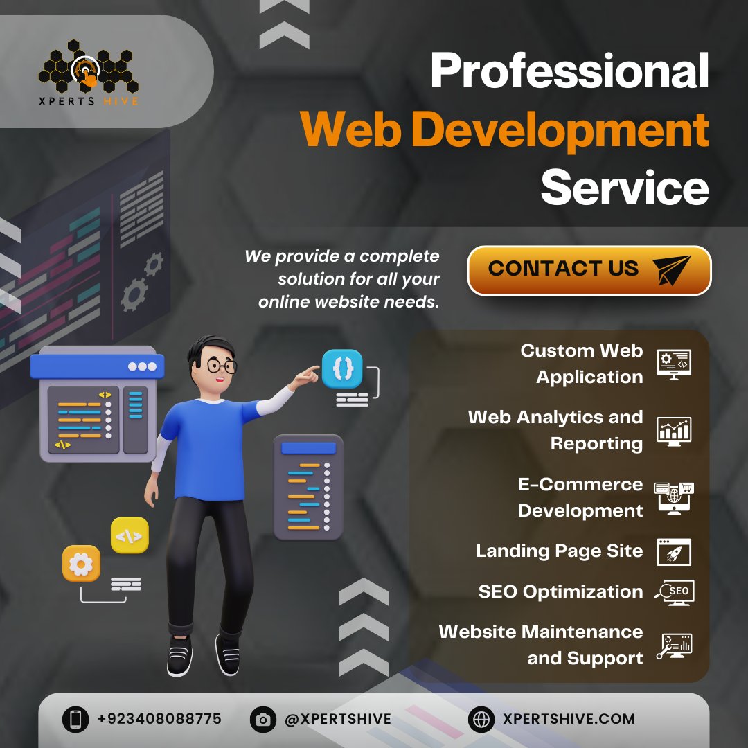 XpertsHive's tweet image. 💻 Professional Web Development by Xperts Hive!
From eCommerce to custom web apps — we build websites that perform &amp;amp; convert. 🚀
📞 +92 340 8088775
🌍 xpertshive.com

#XpertsHive #WebDevelopment #SEO #Ecommerce #DigitalAgency