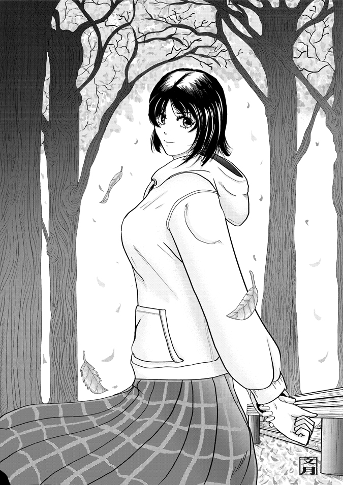 モノクロイラスト