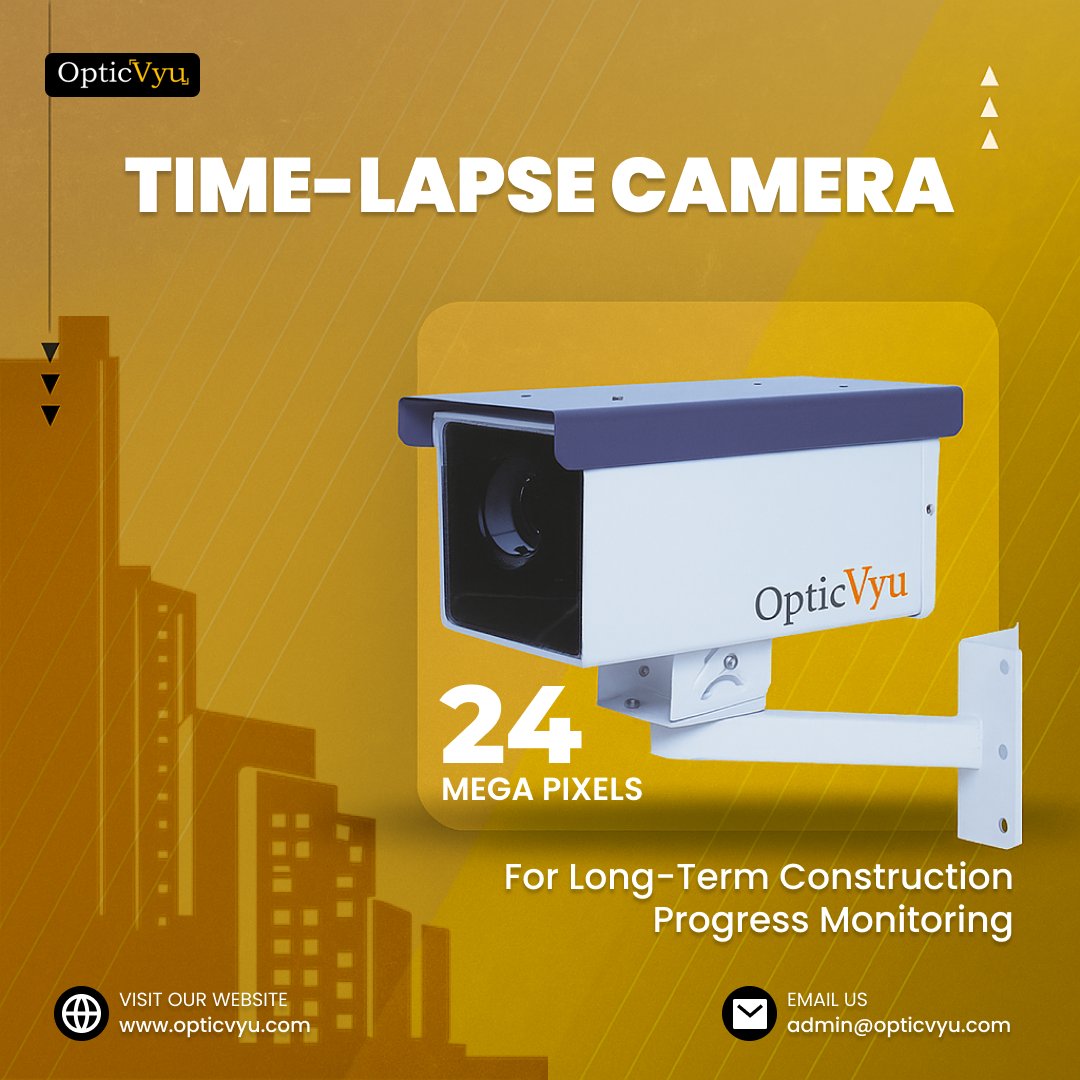 OpticVyu's tweet image. Every frame tells your project’s story!
The OpticVyu 24MP Time-Lapse Camera delivers stunning clarity for long-term construction monitoring.
Track, visualize, and monitor progress with the OpticVyu Time-Lapse Monitoring Dashboard.
opticvyu.com/products/timel…
#ConstructionMonitoring