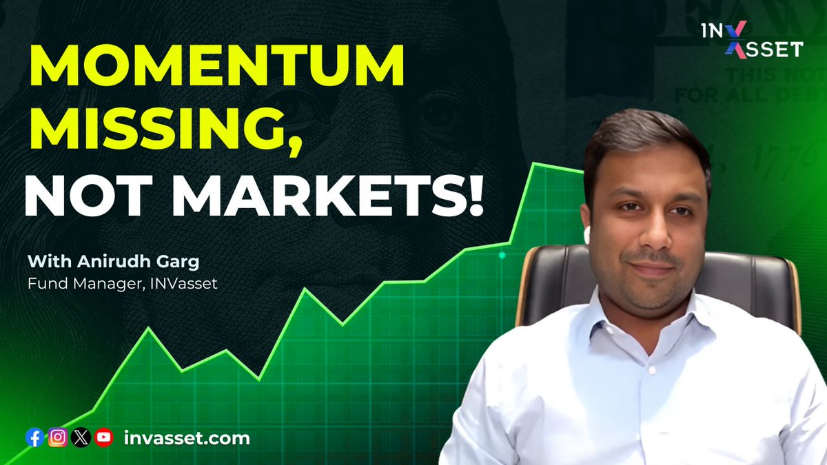 garganirudh's tweet image. youtube.com/watch?v=KiVQCs…

Recently had the opportunity to share my views with CNBC Awaaz on the current market setup.

While the market continues to trade near lifetime highs, momentum has clearly softened across mid and small caps — a technical cooling rather than a fundamental…