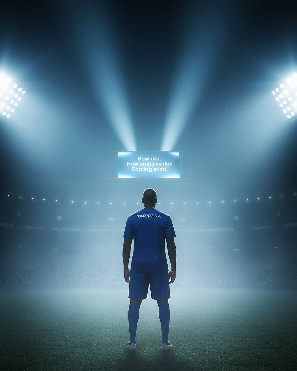 ✨ The stadium lights are ready. The legend is near...

New era. New ambassador of PariPesa!🔥
Can you guess where our new ambassador is from?👀🌍
