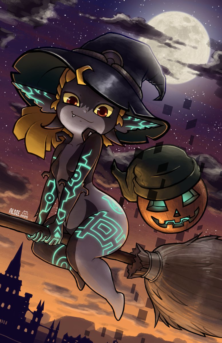 AldieArts's tweet photo. #ミドナ #midna #TwilightPrincess #LegendOfZelda #Halloweenart #fanart #art #imp #witch https://t.co/nRtneT6NDG