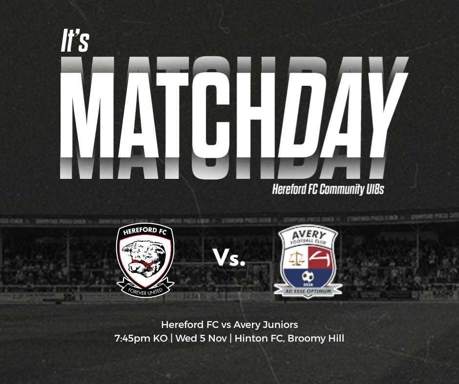 IT'S MATCHDAY! 🙌

Get down to Hinton's Broomy Hill and support the Community U18s in tonight's league match! 👏
#COYW | #OurCity