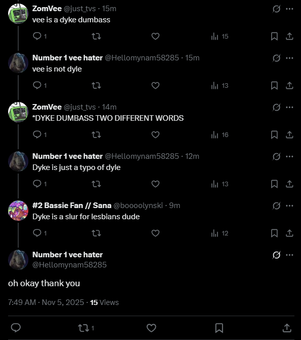 This is the funniest response to being told you just said a slur