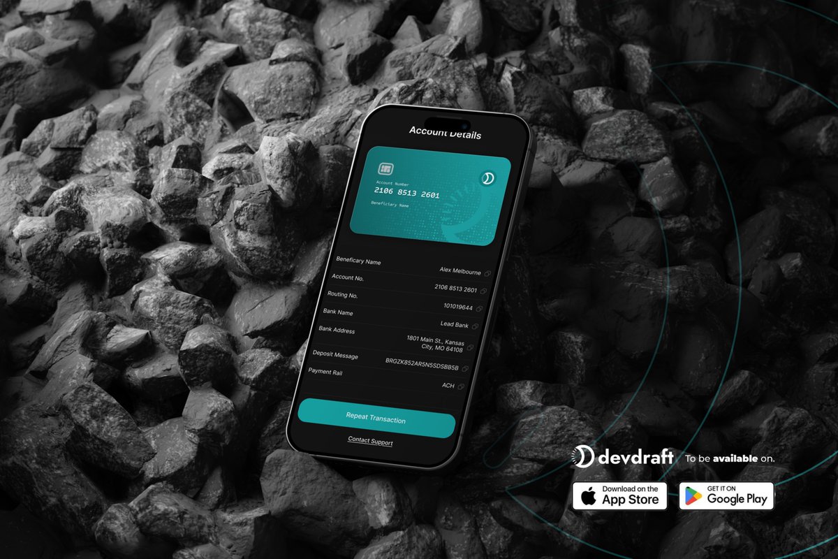 DevdraftAI's tweet image. Have you downloaded the Devdraft app yet?

Join the LiteLife and open your USD and EUR virtual accounts today. Send and receive money instantly, withdraw into your local currency, and experience global banking made simple.

App available on Google play store and App store.