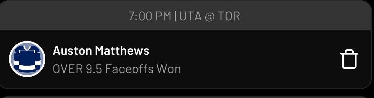 MrHockeybets22's tweet image. Best faceoff prop on the board today, he should get atleast 11. 
#Banesquad #Thetable