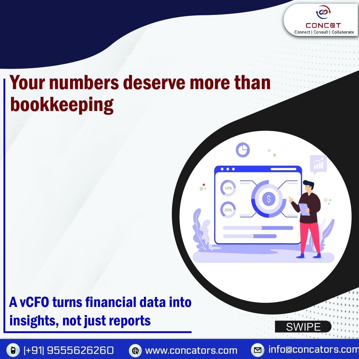 Concators's tweet image. Strategic finance without the overhead 💡
Hiring a full-time CFO can be expensive…
But growing your business without financial strategy? Even costlier.

#VirtualCFOForGrowth #FinancialStrategy #ScaleSmarter #vCFO #VirtualCFO #CFOservices #StartupFinance