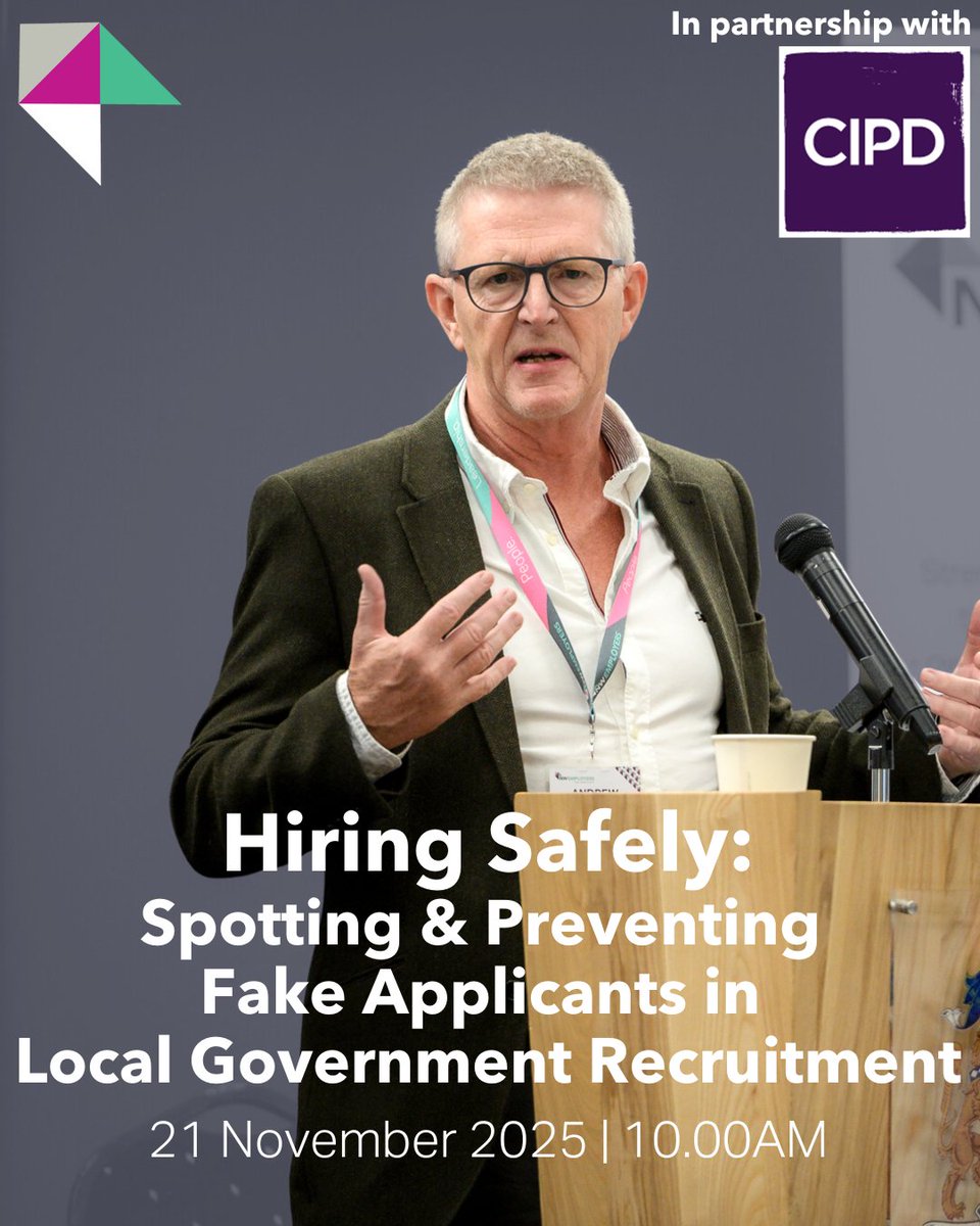 🚨 Recruitment fraud is rising — from AI-generated CVs to fake references.

Join our free member webinar:
 Hiring Safely: Spotting &amp; Preventing Fake Applicants in Local Govt Recruitment
🗓 21 Nov 2025 | 10–11am | Online
⚠️ Limited spaces!
🔗 lnkd.in/eGWtsKpA