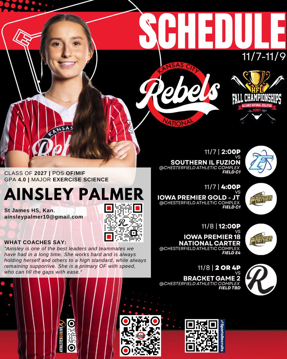 This weekend me and my team will be attending the Fall Championships at Chesterfield Athletics Complex in St. Louis! Here’s our schedule!