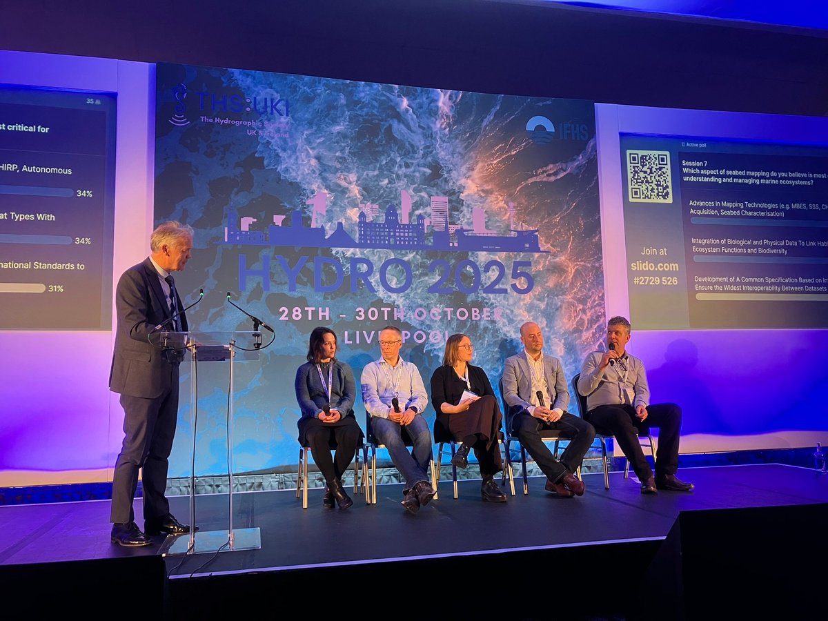 UKHO's tweet image. It was great to engage with members across the hydrographic community at #HYDRO25. The UK CSM demonstrated how it has established a collaborative seabed mapping community among over 30 public sector organisations.

Thanks to @THS_UKI for organising a great event.

#SeabedMapping