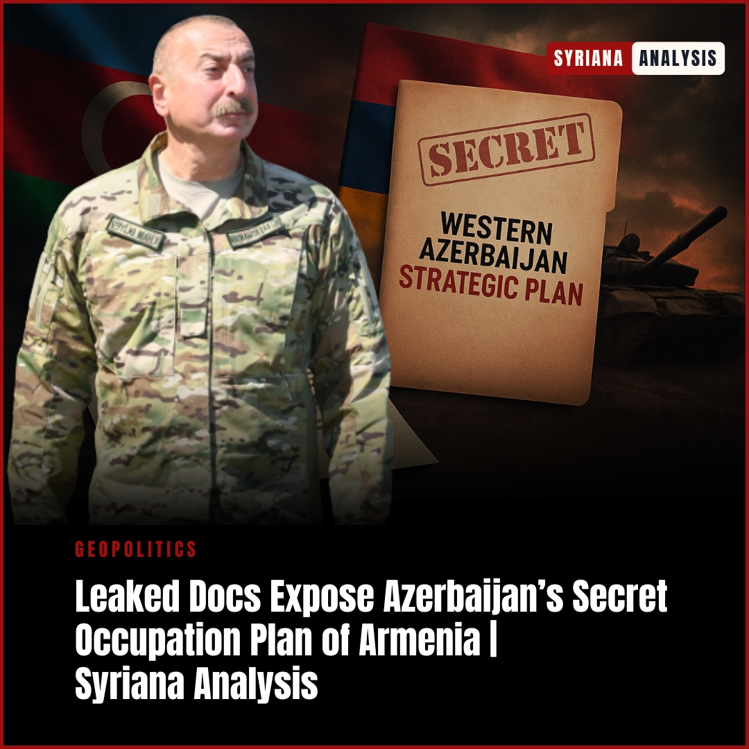 Leaked Docs Expose Azerbaijan’s Secret Occupation Plan of Armenia. 

Syriana Analysis: youtube.com/watch?v=sAeKWm…