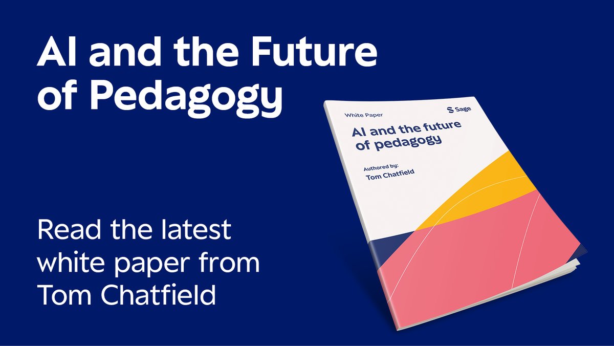 Sage_Publishing's tweet image. New Sage White Paper: AI and the Future of Pedagogy

Tech philosopher @TomChatfield offers practical recommendations for integrating AI into teaching, learning, and assessment.

Access the full paper: ow.ly/hR0q50Xn2GT