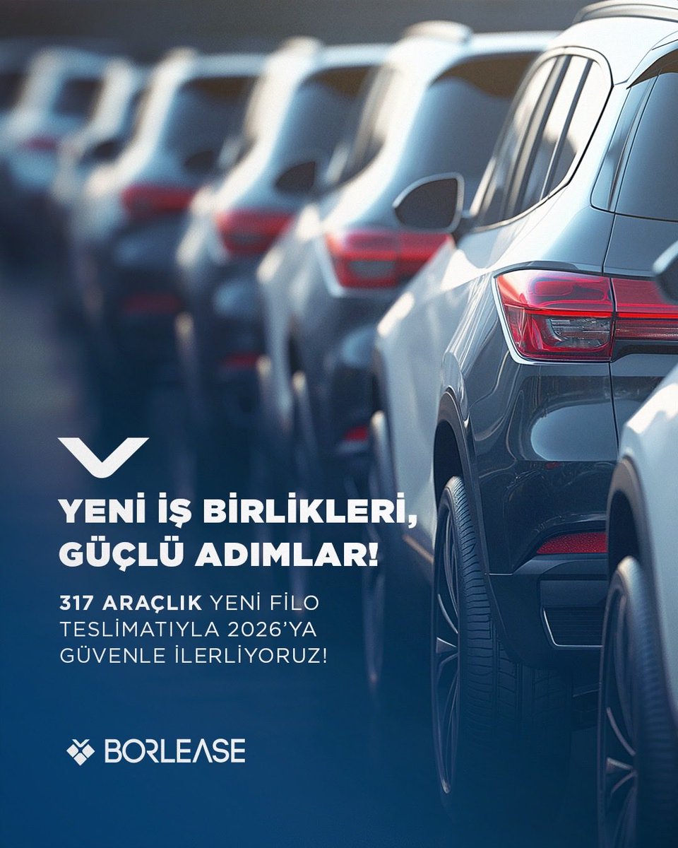 Borlease Otomotiv olarak, ulusal ve uluslararası ölçekte faaliyet gösteren 3 kurumsal müşterimizle toplam 317 araçlık filo anlaşmamızı başlattık.

Konuyla ilgili olarak KAP’a yapmış olduğumuz duyuruya aşağıdaki linkten ulaşabilirsiniz.
kap.org.tr/tr/Bildirim/15…
