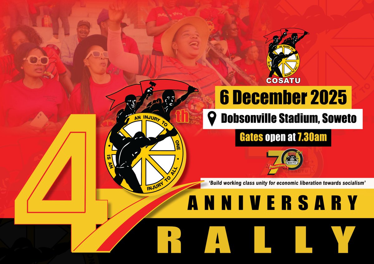 COSATUSSONLINE's tweet image. 