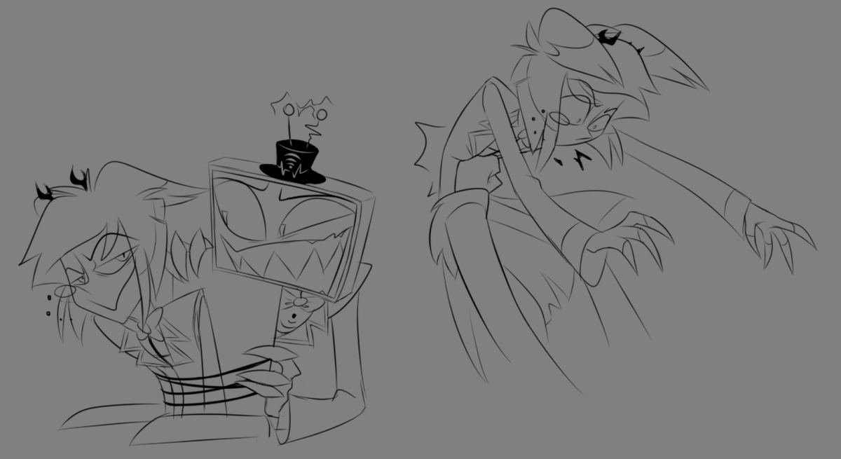 UselessFox_main's tweet photo. OMG!!! Ep4 is driving me crazy— I instantly started doodling!
Also, Vox's old outfit looks sooo good!!!💖
#HazbinHotel #hazbinhotelseason2 #HazbinHotelVox #HazbinHotelAlastor #StaticRadio #voxal https://t.co/CqydKPiopL