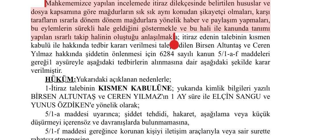 <a href="/birsenaltuntas1/">birsenaltuntas</a> 3-) Tüm bu konularda hakkınızda yasal süreç başlatılacaktır. Mezkur karar da ekte paylaşılmıştır.

Av. Fırat Kılıç - Av. Mesut Kılıç