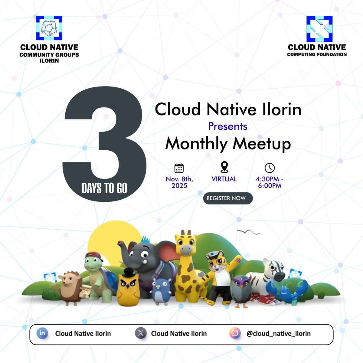 cyb3rflex's tweet image. 💥 3 Days to Go!
Cloud Native Ilorin’s first Monthly Meetup is almost here!
Get ready for an evening of insight, learning, and networking around Cloud Native, Kubernetes, and DevOps 🚀

Don’t miss it — secure your spot now:
🔗 calendar.app.google/MCPukXojiCkbcc…

#CloudNativeIlorin #CNCF