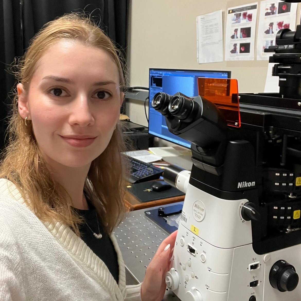 bms_ualbany's tweet photo. Take a look at what our 1st year PhD students are up to in their 2nd rotations! Carli's comparing cell wall morphology of different S. aureus mutants. Hayden's examining virulence factors of Pseudomonas mutants while Eva is collecting mosquitos for vector competence assays! https://t.co/tKDQCUgKBG