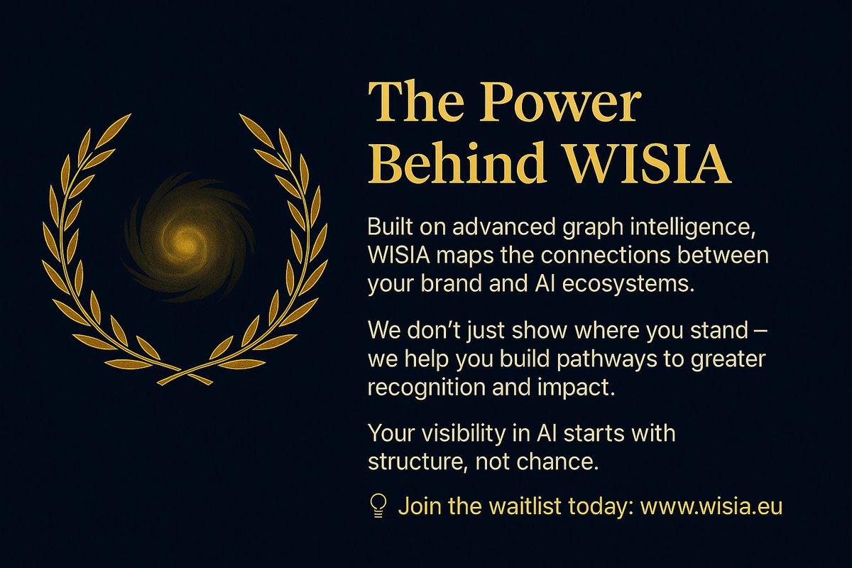 WisiaMethod's tweet photo. The Power Behind WISIA

Built on advanced graph intelligence, WISIA maps the connections between your brand and AI ecosystems.

Your visibility in AI starts with structure, not chance.

💡Join the waitlist today: https://t.co/TuJJSN7Lr1 https://t.co/BQyiVBN05h