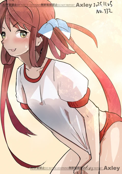 体操着朝雲ちゃん #艦これ版真剣お絵描き60分一本勝負_20251105 #艦これ版深夜の真剣お絵描き60分一本勝負 進水日おめでとう!