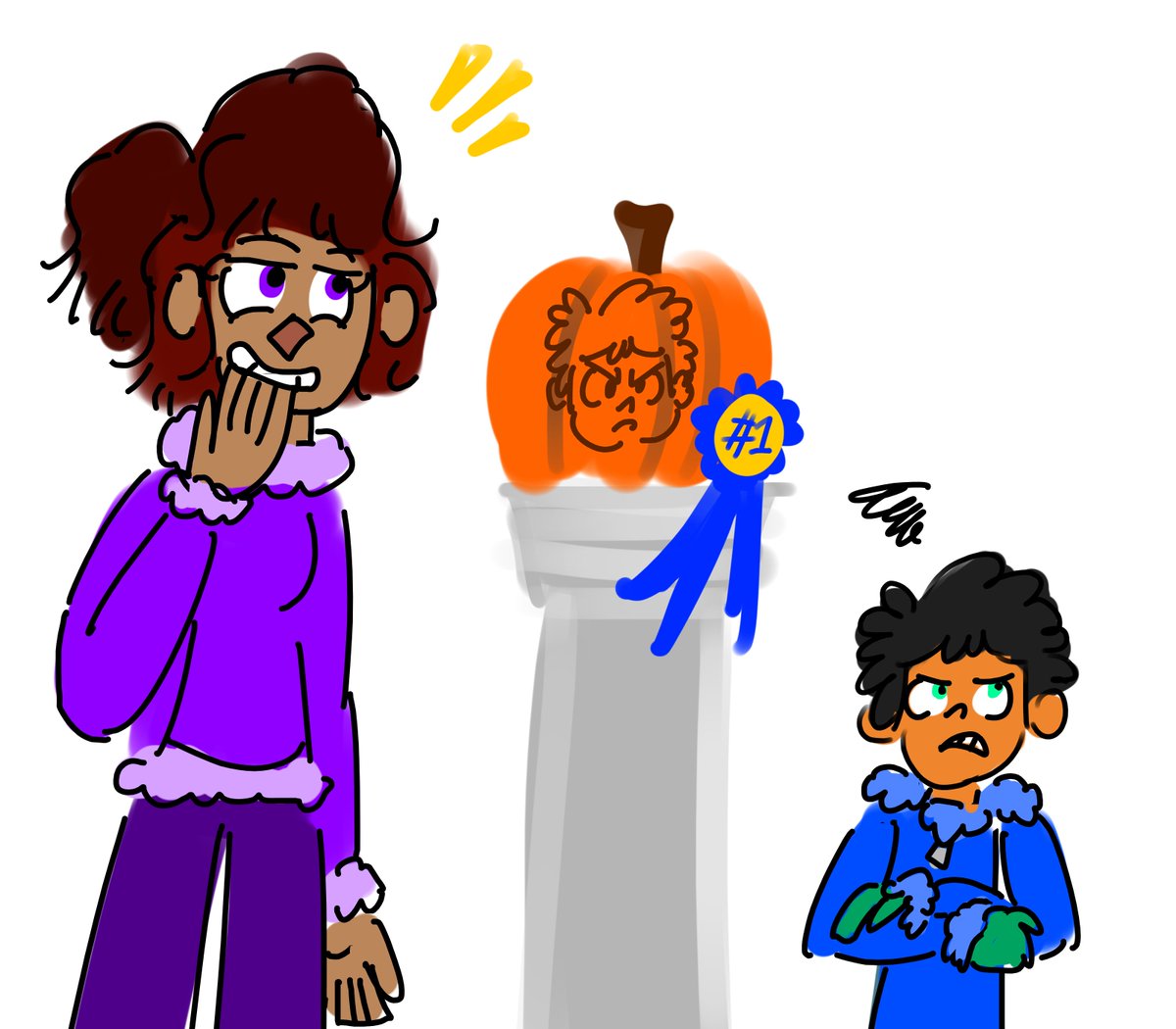FiredogStu8's tweet photo. Happy #Gwenesday 

Gwen won an award for her pumpkin. A mocking tribute to that blue devil.

#CampCamp #CCMax #CCGwen https://t.co/FW1dtdesq5
