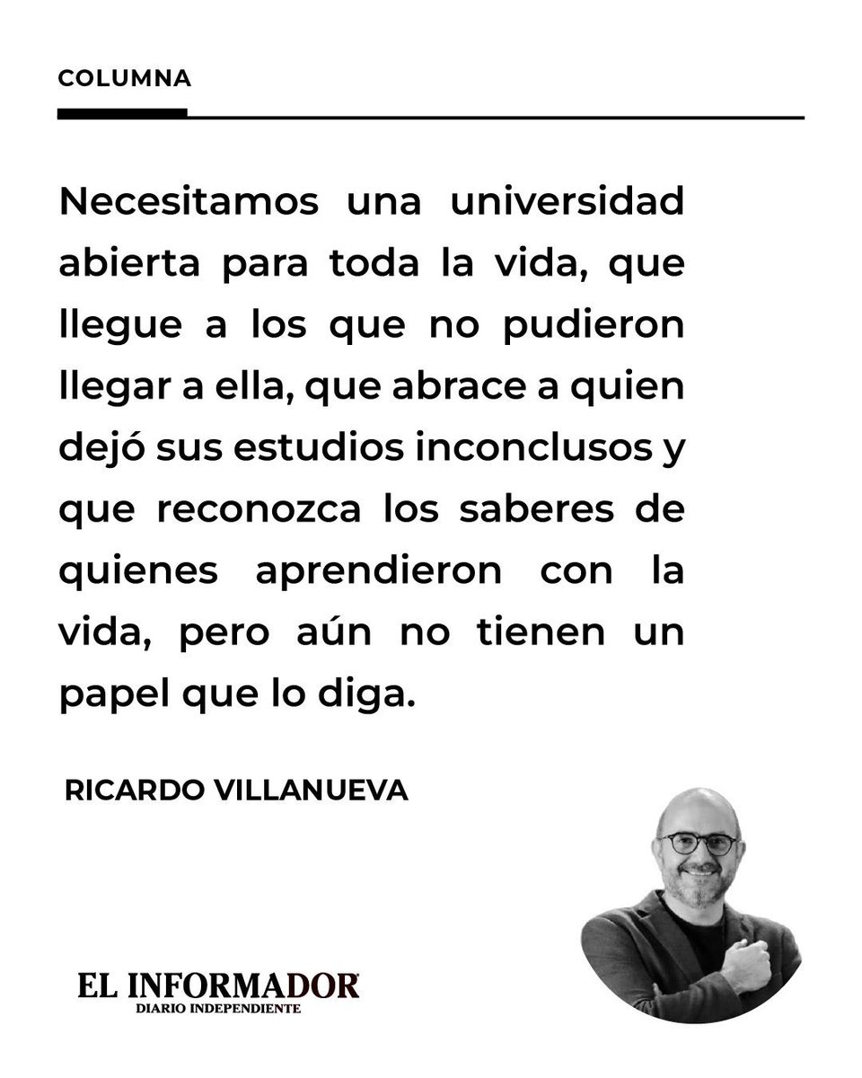 rvillanueval's tweet image. Necesitamos volver a creer en la educación como el motor que transforma vidas y abre caminos. Porque educar no es solo enseñar: es creer, inspirar y transformar.

Les comparto mi reciente columna para El  @informador “Educar para volver a creer”, una reflexión sobre el papel de…