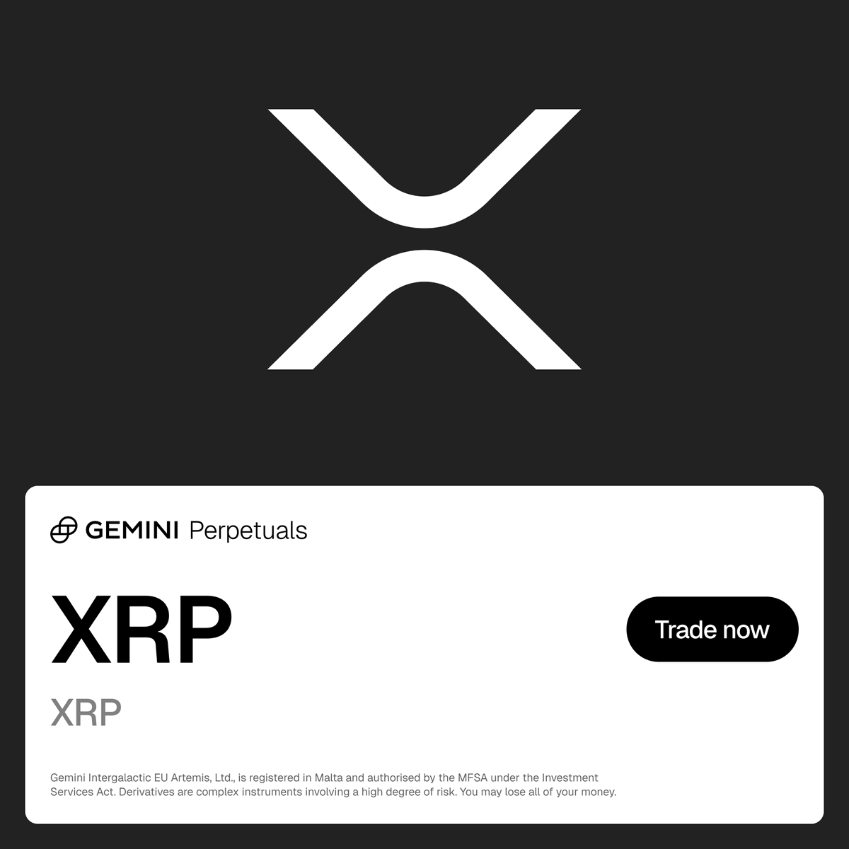 🚀 XRP Perpetual trading just landed in the EU Go long or short on XRP with  up to 100x leverage* with no expiry.