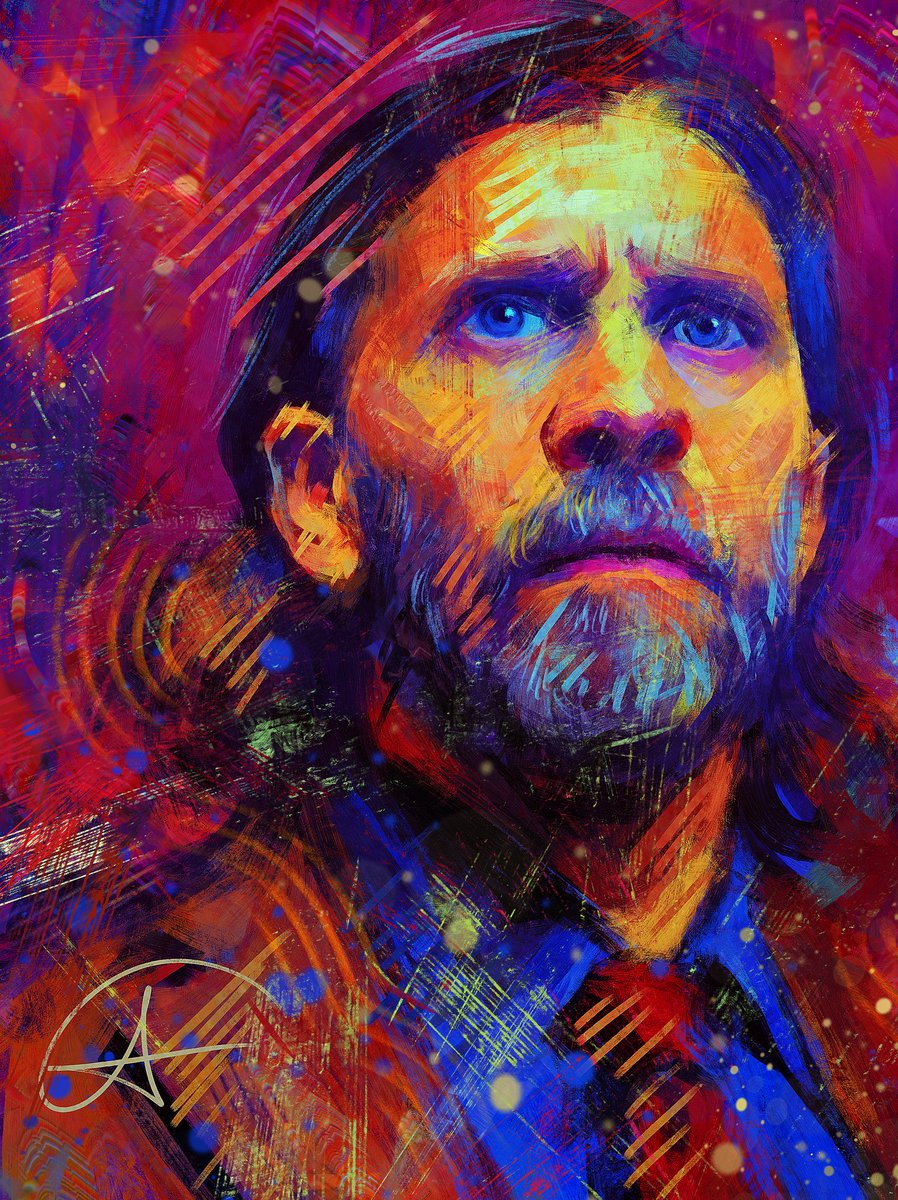 Andrea_C_White's tweet image. up-close and colourful [day ten of celebrating AW2&apos;s birthday. a very quick one today :&apos;)] #sketch #alanwake2fanart #AlanWake2