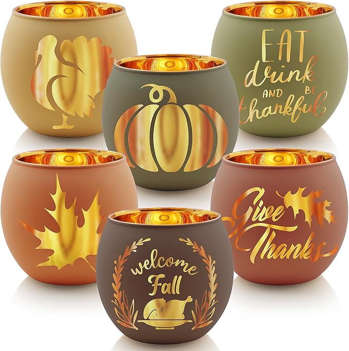 SamanthaMo69050's tweet image. 🕯️ Add autumn charm to your table with this Thanksgiving Votive Candle Holder Set of 6 — glass holders with elegant laser-engraved patterns! On sale from $25.99 → $20.79 🍁🦃(amzn.to/4hIkzxp)
#ThanksgivingDecor #FallHomeDecor #TableCenterpiece