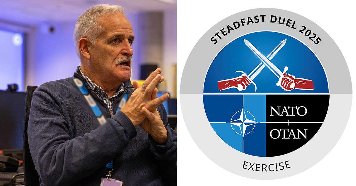 NATO_JWC's tweet image. “Collective training is a pillar of the Alliance’s capacity to #defend and defeat an adversary effectively. STEADFAST DUEL 2025 enhances @NATO’s readiness with some notable firsts on a computer-assisted exercise, such as 24/7 operations. These exercises sharpen processes, deepen