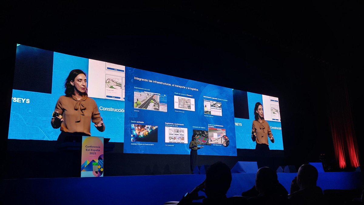 Esri_Spain's tweet photo. ¡Comienza la #CEsri25! 

La visión de Esri España - Integrando todo, en todas partes.
Ángeles Villaescusa - CEO - Esri España https://t.co/ABHvsCpo9S