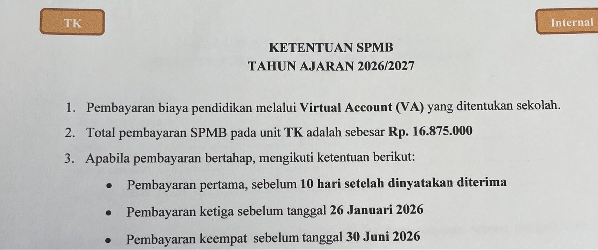 Oleh fender US elek elekan uang masuk e cah TK saiki padahal TK ne sek Juni 2026 😅