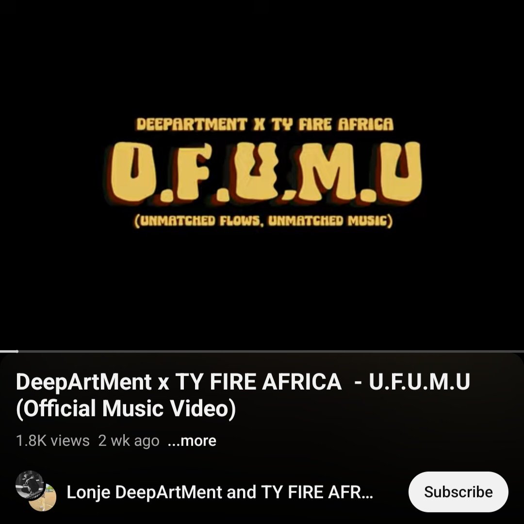 <a href="/LDeepartment/">Lonje DeepArtMent</a> and <a href="/TY_FIRE_AFRICAH/">TY FIRE AFRICA</a>
Ate on #UFUMU 💥🔥🔥🙌🙌

youtu.be/Z8wG2BhRuUM?si…
