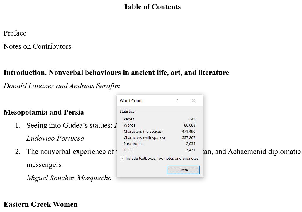 AndreasSeraphi1's tweet image. Another book is coming to fruition: “The Many Voices of 'Body Languages'. Body-Talk and Other Nonverbal Behaviours in Ancient Life, Literature, and Art”. Many thanks to my co-editor, Prof. Donald Lateiner, and all the contributors. #researcher #BodyLanguage #ancientcivilizations