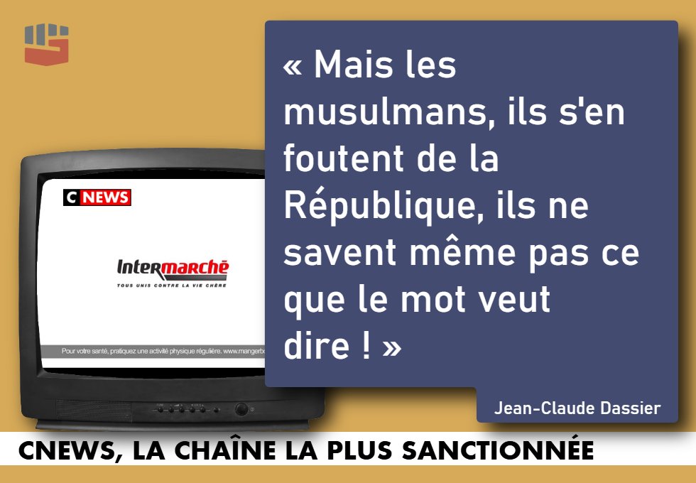 🔥 Pensez-vous, @Intermarche, que tous vos clients sont heureux de savoir qu'une partie du prix des produits qu'ils paient revient à #CNews via vos passages de pub ? 

Une chaîne qui les stigmatise et les insulte à longueur de journée ? N'y a-t-il donc aucun média plus inclusif ?