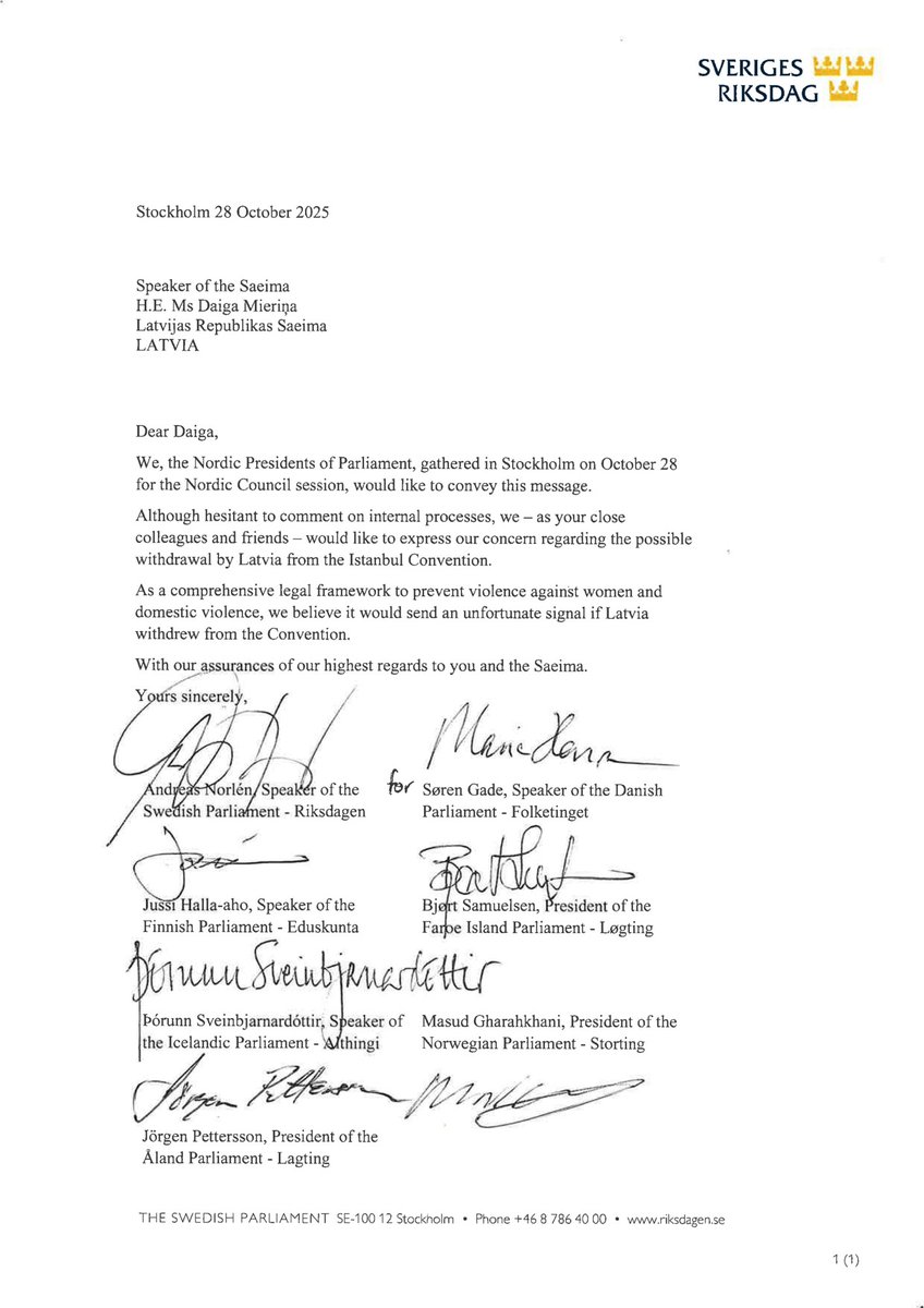 Civilizācija uzrunā Latvijas Saeimu.
Tāds kauns.