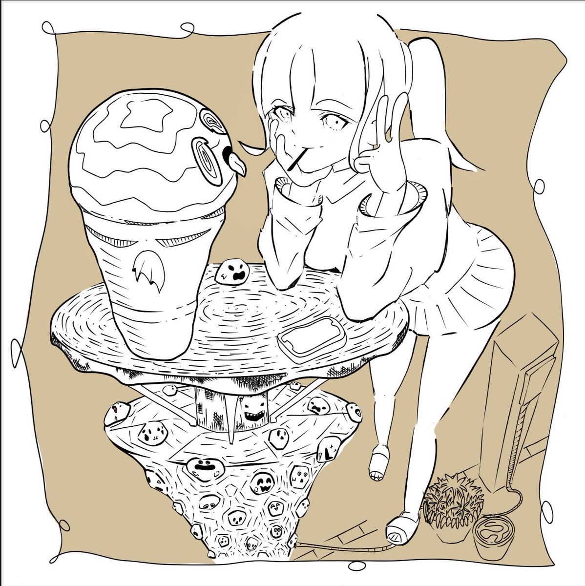 muchao_a_07's tweet photo. 【おばけてちょう】No.4
色を塗ってみようと思ってる

#イラスト　#illustration https://t.co/suxoiA85ep