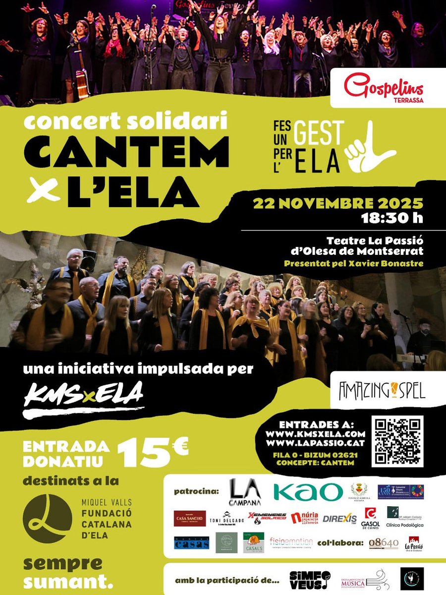 <a href="/JordiEroles/">Jordi Eroles i Asensio</a> <a href="/xpep67/">Joe Costa - Republic of Catalonia</a> <a href="/LlusPujol2/">Lluís Pujol</a> El proper 22 de novembre el moviment <a href="/KMSxELA/">KMSxELA</a> organitzem concert per la Fundació Miquel Valls. Costa que la gent sigui conscient de l’ajuda que a alguns afectats els hi manca. Amb la col•laboració de <a href="/XaviBonastre/">Xavier Bonastre i Thió</a>