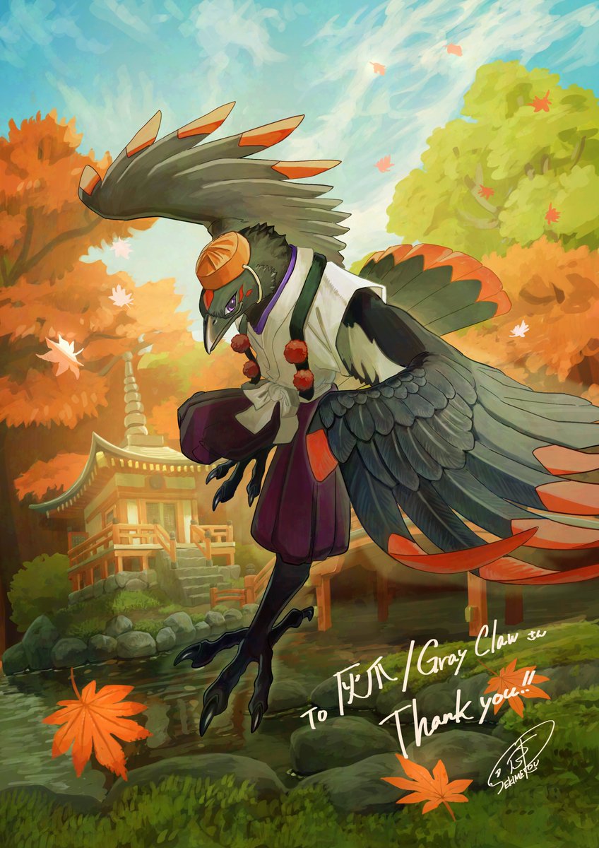 SEKIMEROU's tweet image. Thank you!🐦‍⬛　#skeb