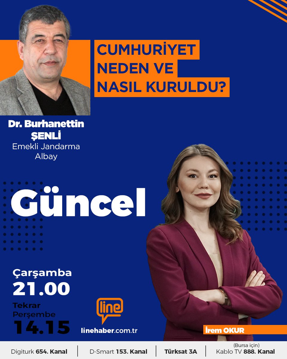 Bursa line tv de cumhuriyeti konuştuk. Bu akşam 21...