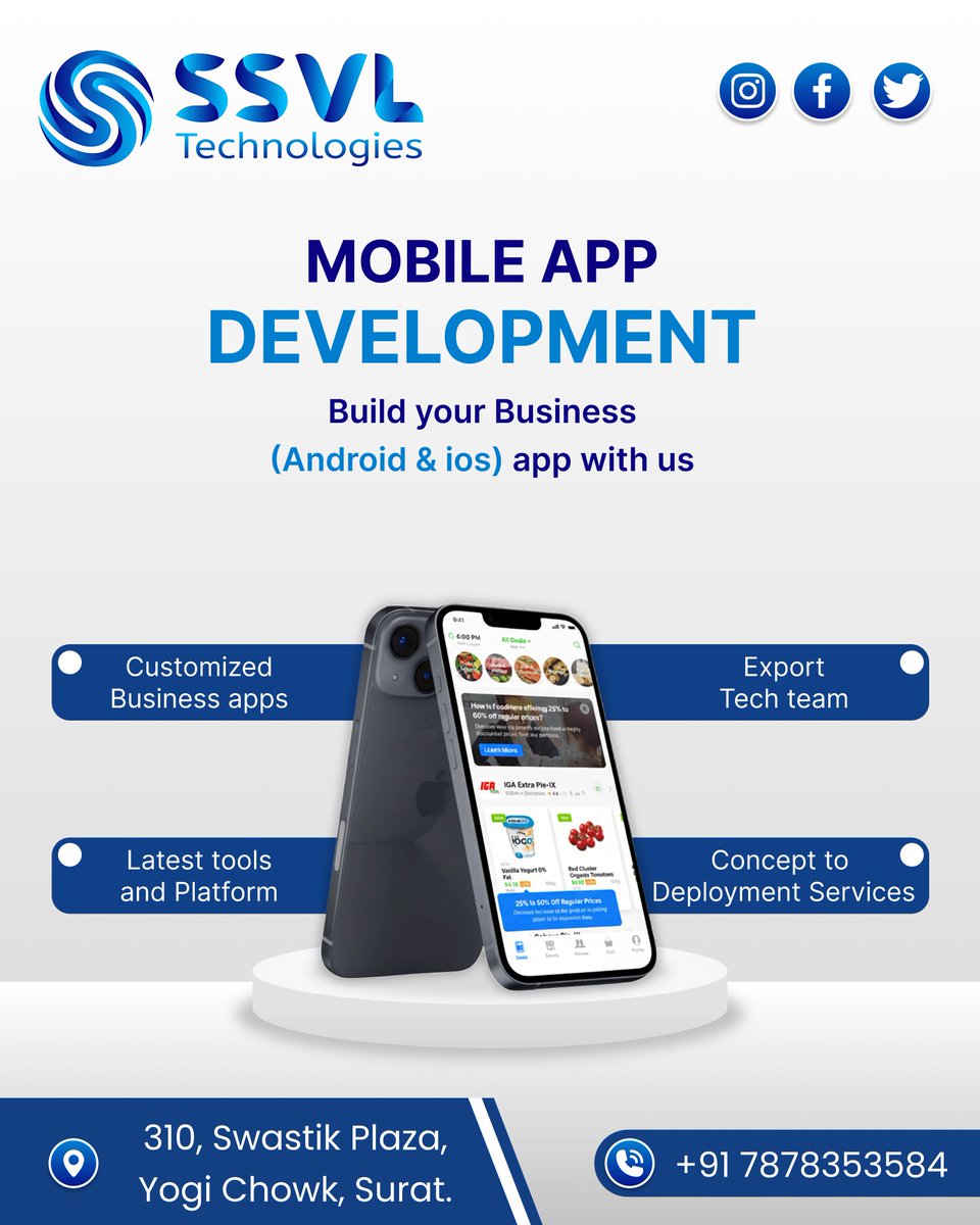 SSVLTechnology's tweet image. 🚀 Transform Your Idea into a Powerful Mobile App! 📱

Ready to make your business mobile-first? Let’s get started today! ⚡

📩 Get In Touch:

🌐 ssvltechnologies.com
📧 info@ssvltechnologies.com
📞 +91 78783 53584

#MobileAppDevelopment #AppDesign #iOSDevelopment