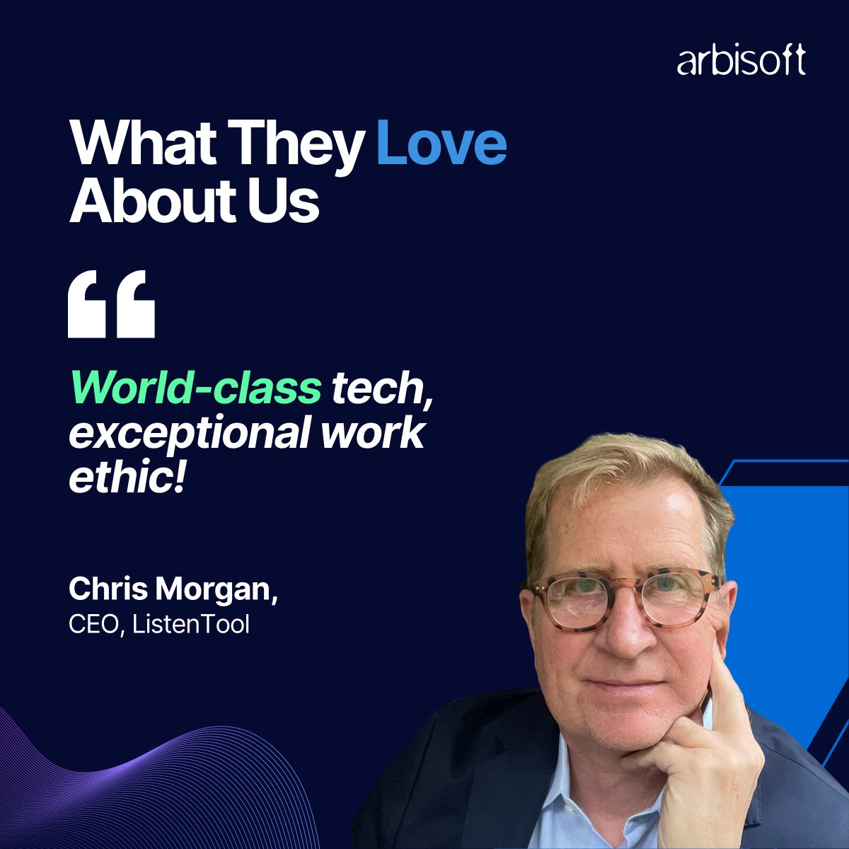 arbisoft's tweet image. Chris Morgan, CEO of ListenTool, praises Arbisoft for blending exceptional technical mastery with a work ethic that never wavers! 💡

Let’s build something remarkable together: tinyurl.com/2pzw4euu

#Arbisoft #ClientTestimonial #TechPartnership #ListenTool