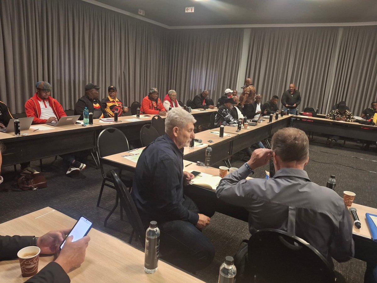 _cosatu's tweet image. The 8th round of Sibanye-Stillwater gold wage negotiations underway in Boksburg. The wage talks are being facilitate under the auspices of the #CCMA. The #NUM has since rejected the company's insulting offer of 4.5% to the hardworking mineworkers. @SAfmRadio @CCMA_SA