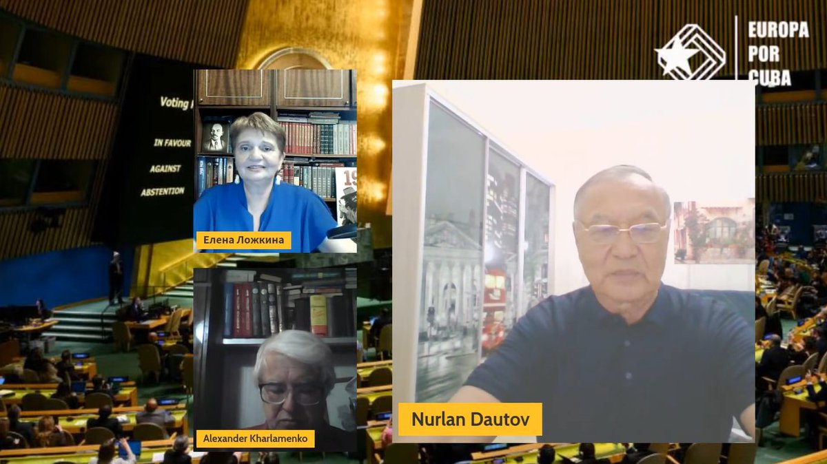 El presidente de la Asociación de Amistad “#Kazajstán 🇰🇿 - #Cuba 🇨🇺”, Nurlan Dautov, intervino en maratón de solidaridad “Por el levantamiento del bloqueo de Estados Unidos contra Cuba”, auspiciado por el Movimiento “Europa por Cuba”.

#TumbaElBloqueo

🔗 youtu.be/JRPi_lksg9E?t=…