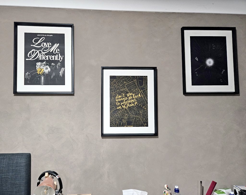 KathSpratt's tweet photo. @afterlauqhter's prints finally made it down under and onto my wall and I am just obsessed https://t.co/Jl5LVyNKCJ