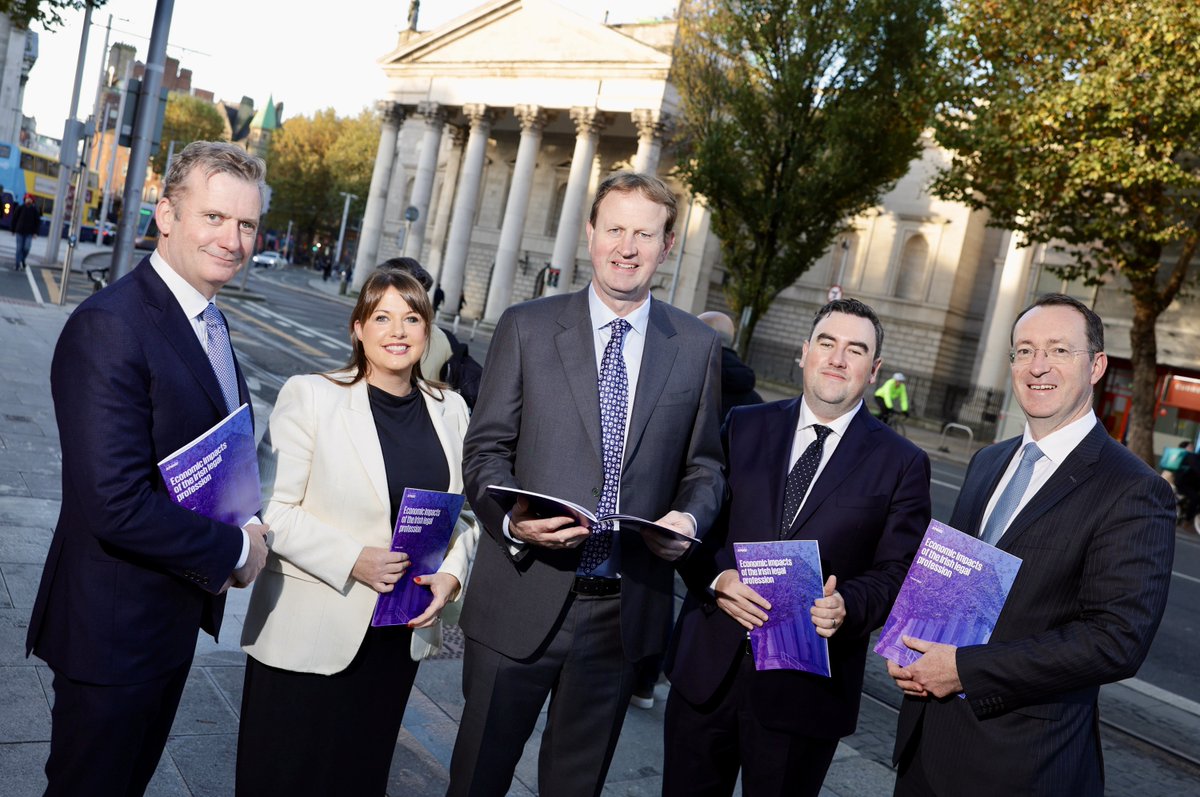 TheBarofIreland's tweet photo. New research shows €1.4bn worth of legal services exported internationally
 
Last week, Minister for Justice, Home Affairs and Migration, Jim O'Callaghan TD @OCallaghanJim launched a new independent report by @KPMG  commissioned by The Bar of Ireland and the Law Society of Ireland @LawSocIreland.
 
The report - ‘Economic Impacts of the Irish legal profession’ - highlights how essential legal services are to Ireland’s global competitiveness, enabling investment and growth across high value sectors of the economy. It was launched at the Dublin International Disputes Week conference.
 
Highlights of the report:
 
⚖️ A trusted, independent legal sector underpins investment and innovation across every major industry in the country - from financial services and aviation to life sciences and technology.
 
📊 Ireland’s trusted legal system is a core national asset that underpins our successful economy. Ireland’s economy is one of the most open and globally integrated in the world. This is a reflection of our successful national economic model, as well as a trusted and predictable legal system.
 
🌍 Legal services are essential to Ireland’s global competitiveness, supporting employment, innovation, and economic stability. A strong legal profession reinforces Ireland’s attractiveness as a place to do business and ensures the wider services economy remains resilient.
 
🗝️ The legal sector is a key contributor to long-term economic growth in Ireland, with €1.4 billion worth of legal services exported internationally. The top four sectors that engage with legal professionals are financial services; technology, media & entertainment, and telecommunications; head office and management consultancy; and manufacturing. These fours sectors are responsible for 50% of domestic spending on legal and accounting services, as well as driving a substantial portion of Irish economic activity.
 
👨‍⚖️ As one of the most open and globally integrated economies in the world, Ireland’s trusted and predictable legal system has played a key role in the country’s economic success, the KPMG report says.
 
Read the report at: https://t.co/fDBMVwGufX