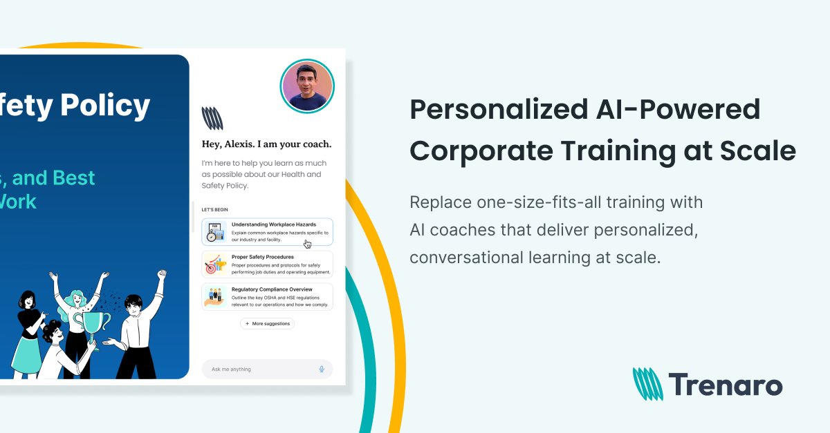 trenaroHQ's tweet photo. Trenaro is now live! 🚀

Visit https://t.co/iNNDvvKzGU to signup for a free trial or book a demo. 🙏 #learninganddevelopment #ailedtraining #hr #launch https://t.co/2HUaCzjSGp