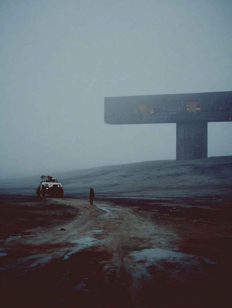 On his birthday, John drove particularly far out. He liked this deserted area with all its artefacts from times gone by, all the obsolete monstrosities.