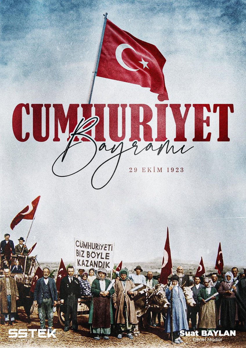29 Ekim Cumhuriyet Bayramımız kutlu olsun 🇹🇷

Her alanda daha güçlü bir Türkiye Cumhuriyeti için Cumhurbaşkanımız Sayın <a href="/RTErdogan/">Recep Tayyip Erdoğan</a> liderliğinde her tehdide ve zorluğa karşı kendi yerli ve milli imkanlarımızla mücadelemiz durmadan devam edecektir.

Ülkemizin banisi Gazi Mustafa