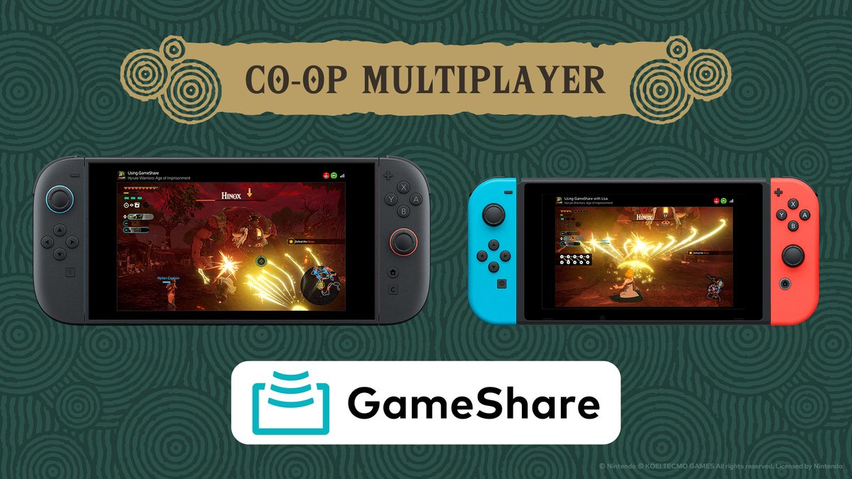 ICYMI, you can play #HyruleWarriors: Age of Imprisonment with a friend – locally or online – with just one copy of the game using GameShare!
